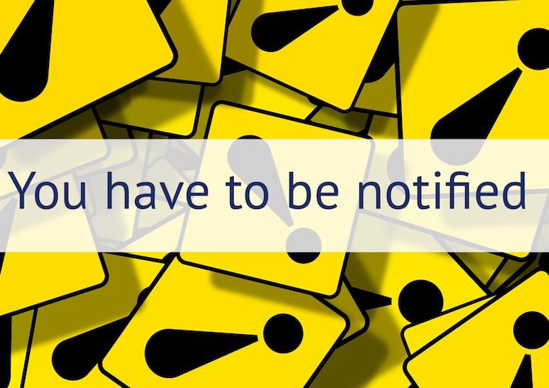 You have to be notified New Bridge Property Management