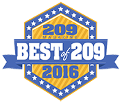 2016 Best of 209 Magazine badge