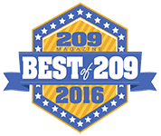 2016 Best of 209 Magazine badge