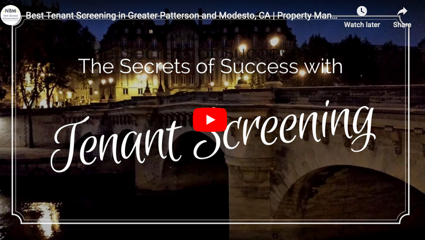 Best Tenant Screening in Greater Patterson and Modesto, CA | Property Management